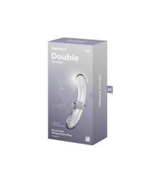 Gode en verre borosilicaté massif transparent Double Crystal Satisfyer - CC597829